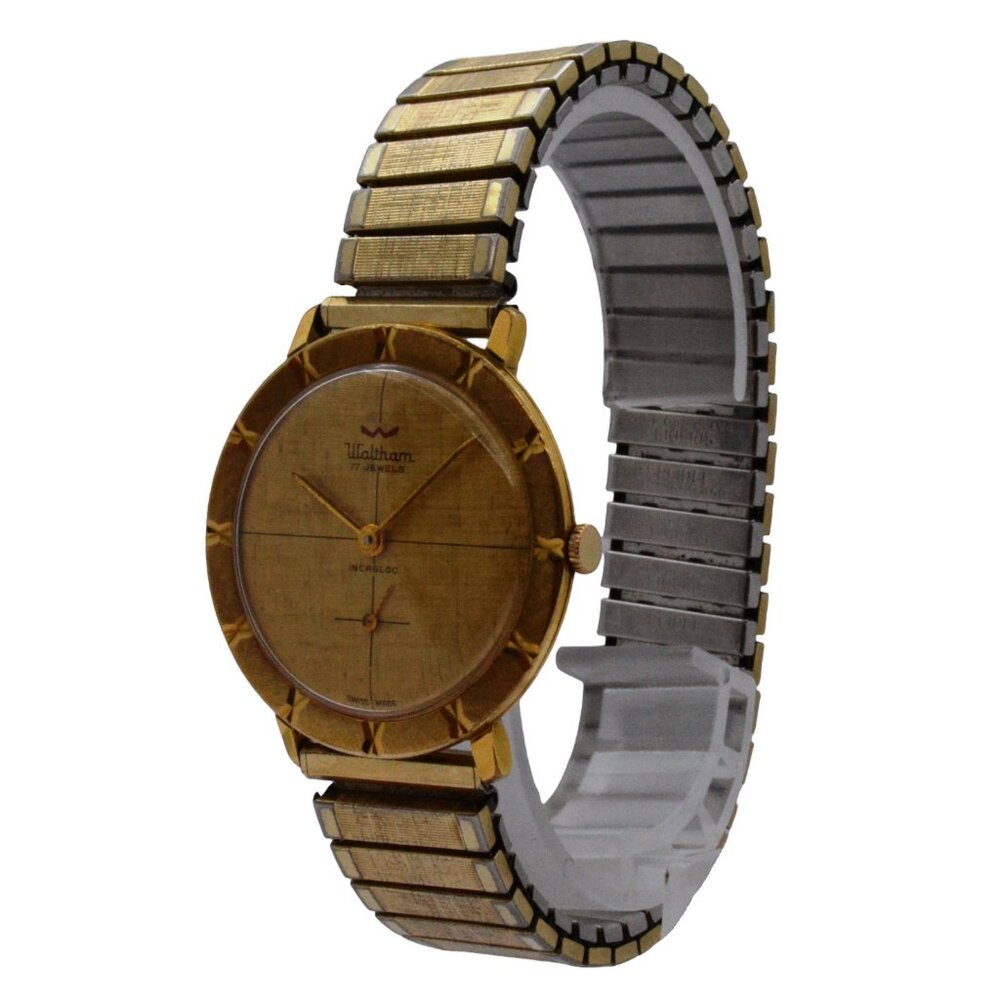 Men's 1957 Mechanical 17J Gold Tone Waltham 34mm Ref: 121 5, Cal. FHF 76 w/ Box!